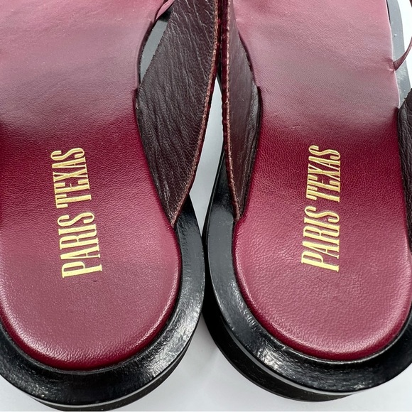 PARIS TEXAS Brooklyn Size 38 Croc Nappa Embossed Leather Toe Loop Sandals 8 - Picture 11 of 11